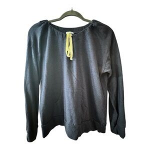 Eberjey Blue Soft Lounge Sweatshirt with Kangaroo Pocket Sleepwear/Loungewear